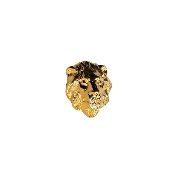 Vintage Lion Head Tie Pin Pinback Lapel Pin Hat Pin - Picture 3 of 3